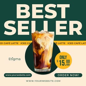 Best Seller Iced Cafe Latte Etigma Instagram Post