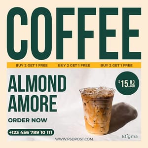 Coffee Almond Amore Etigma Instagram Post