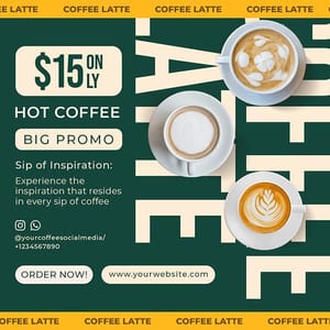 Hot Coffee Latte Etigma Instagram Post