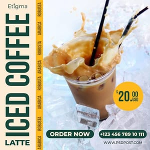 Iced Coffee Latte Etigma Instagram Post