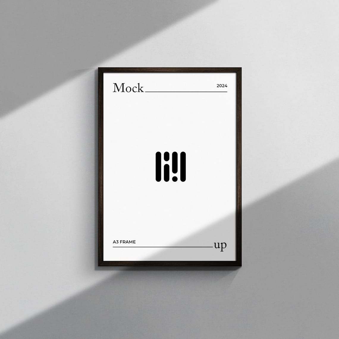 A3 Minimalist Wood Frame Mockup