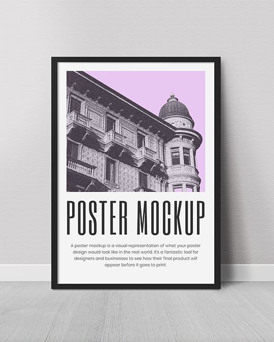 Black Framed Poster Mockup