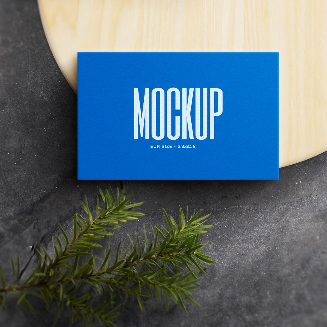 Blue Business Card Mockup