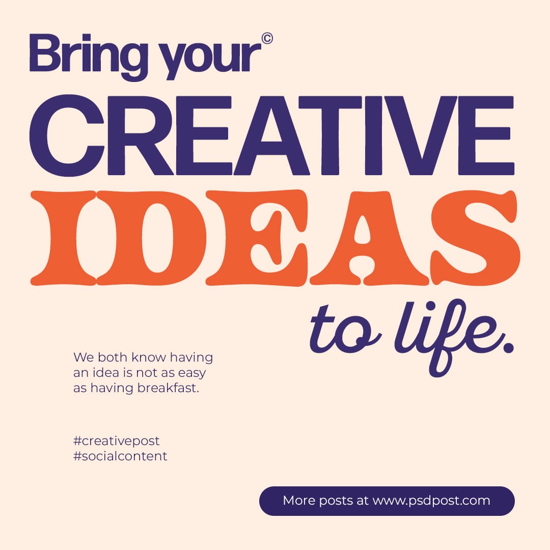 Bring Your Creative Ideas