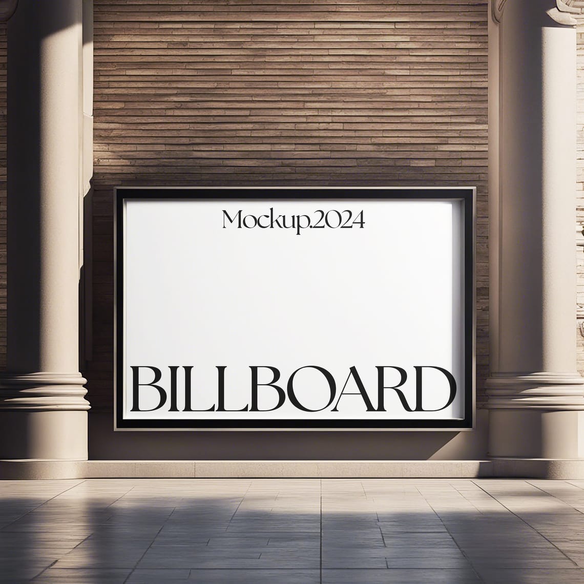 Indoor Huge Rectangle Billboard Mockup