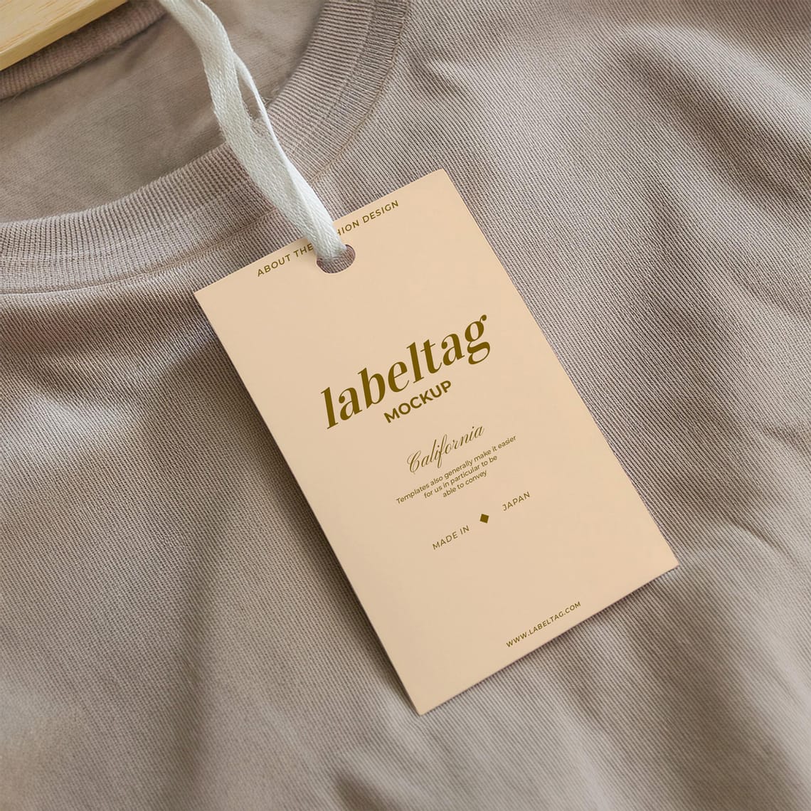 Label Mockup On T-Shirt