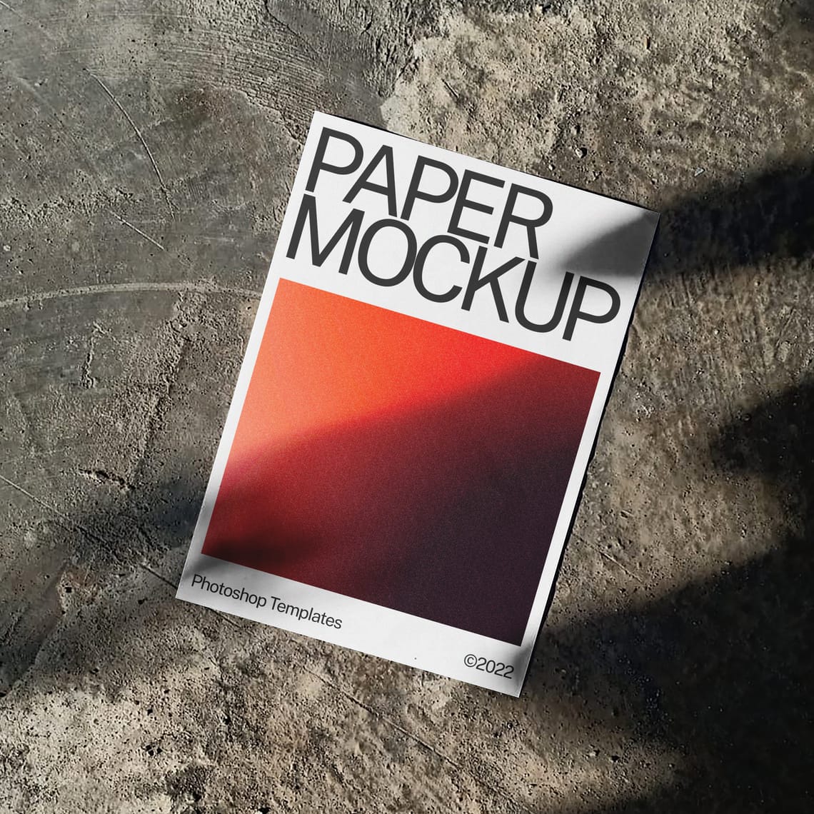 Paper Mockup with Natural Shadow Overlay