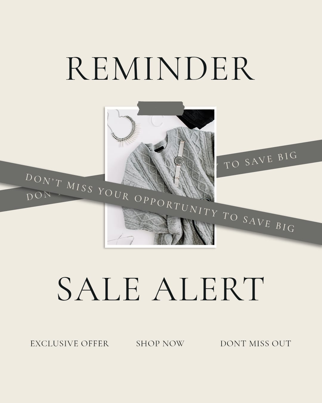 Reminder Sale Alert