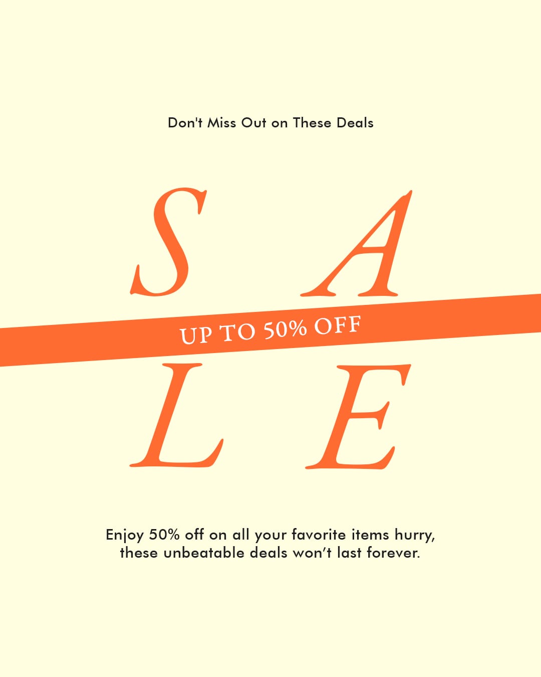 Sale Up to 50% Off