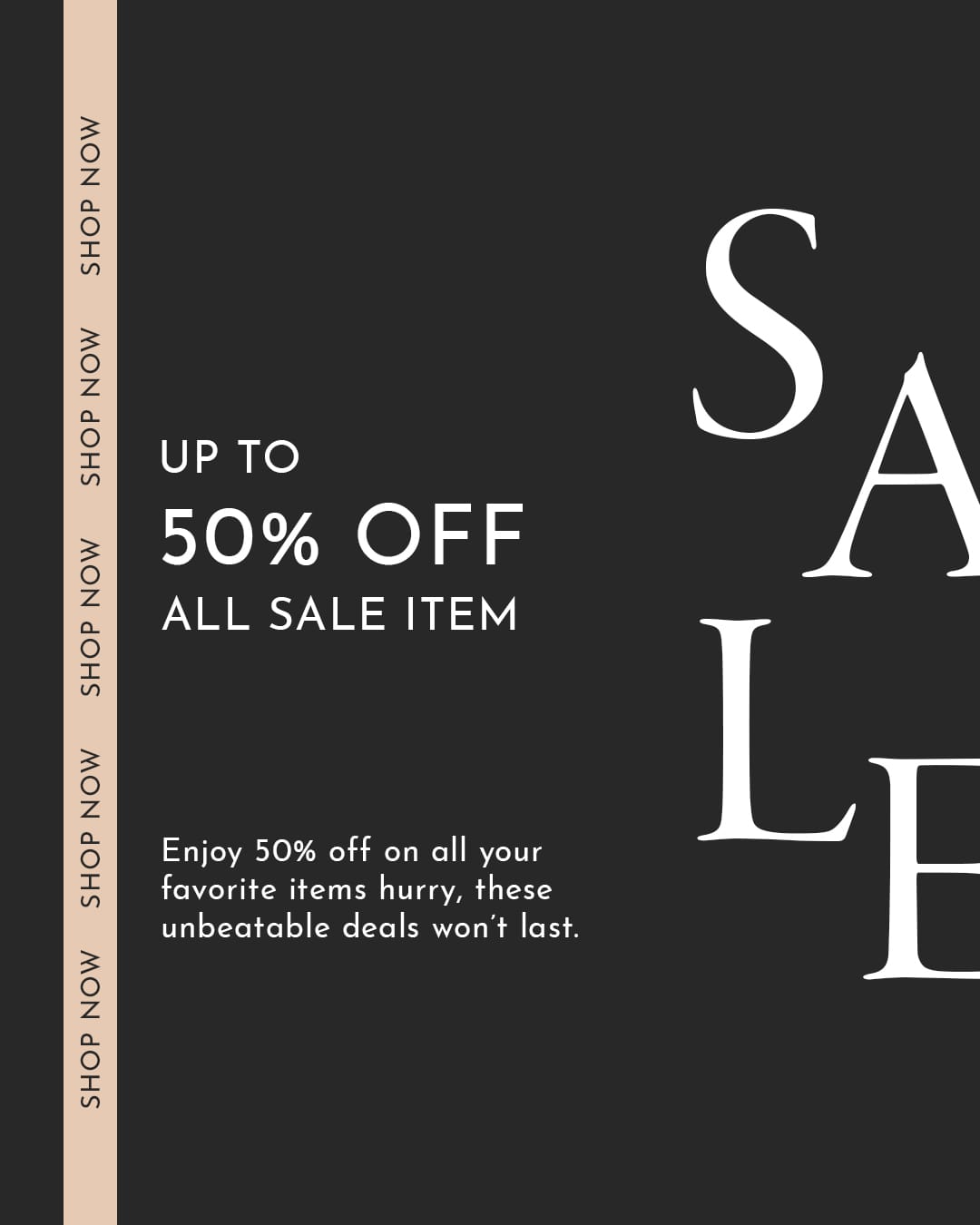 Sale Up to 50% Off All Item