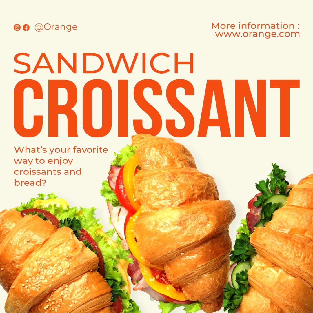 Sandwich Croissant Orange