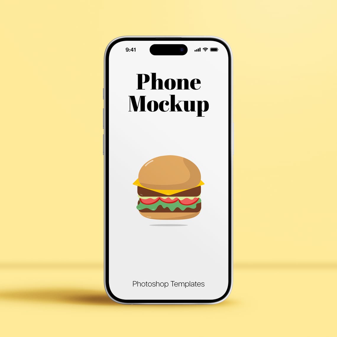 Standing Phone Mockup