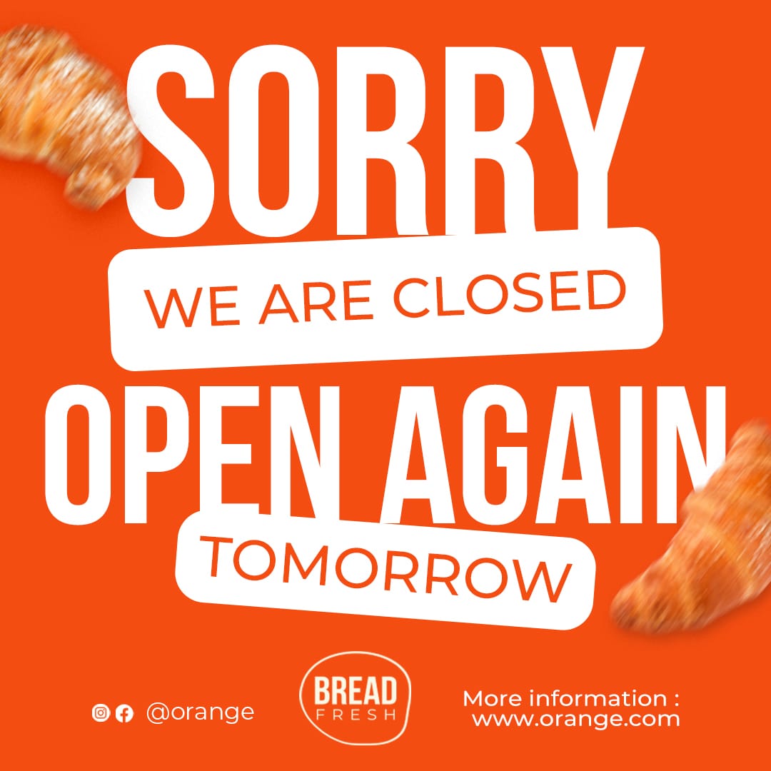 We Are Closed Orange