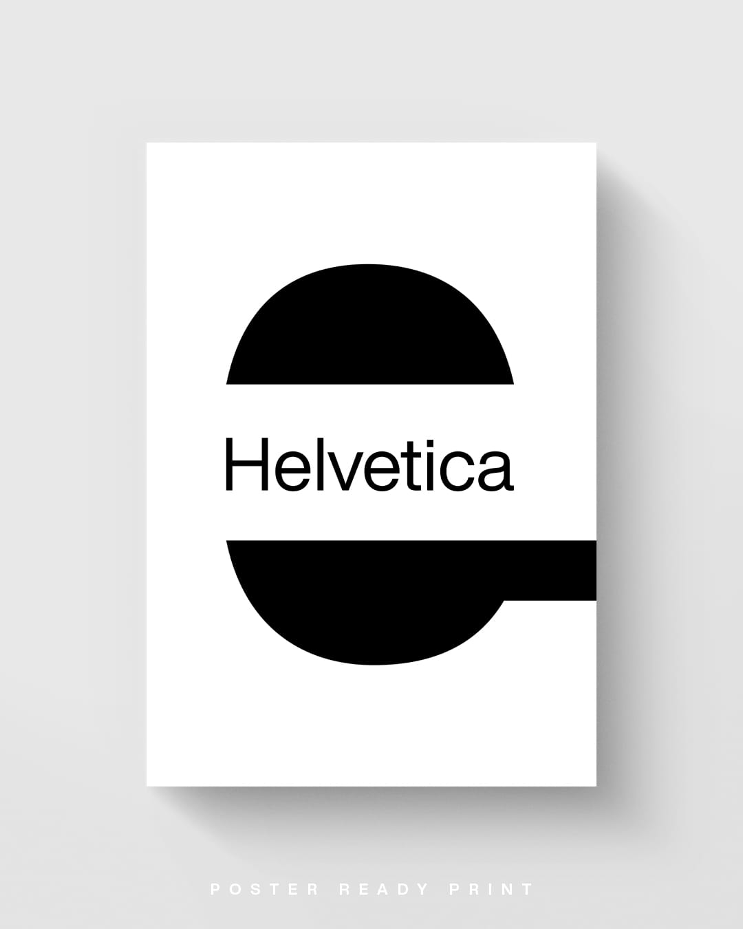 E Helvetica Poster