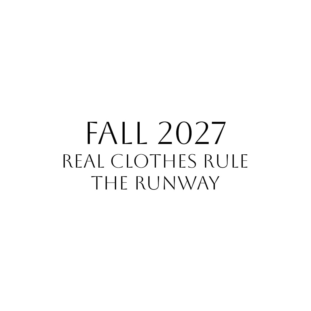 Fall Real Clothes Rule The Runway