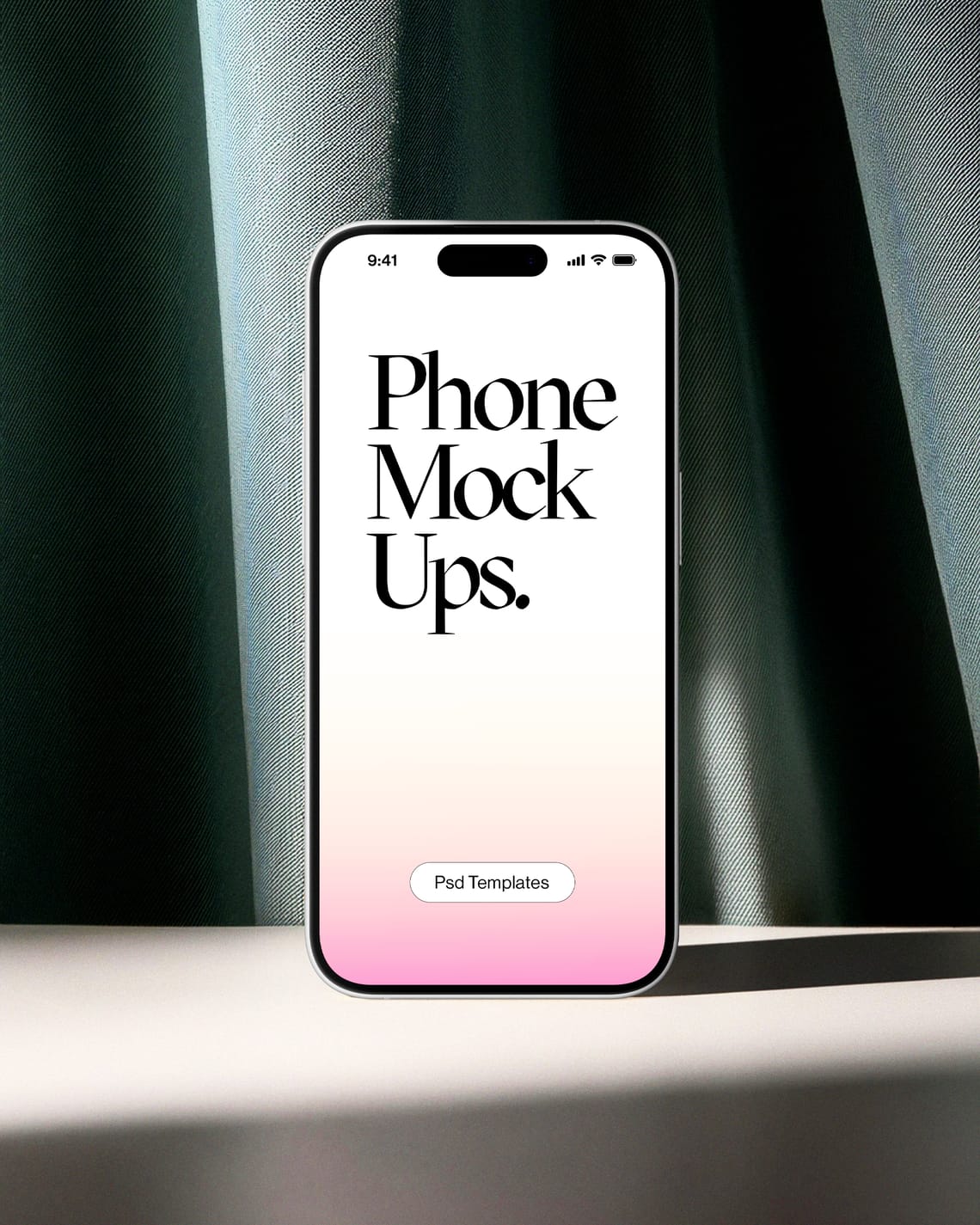 Standing Brand iPhone 15 Mockup