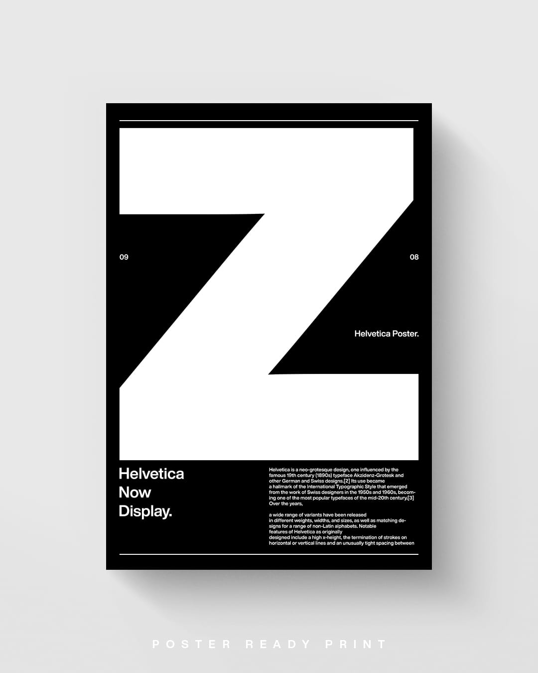 Z Helvetica Poster