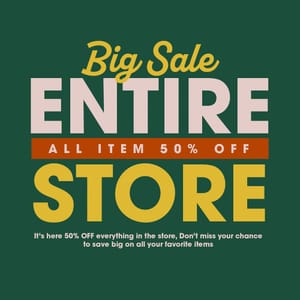 Big Sale Entire Store