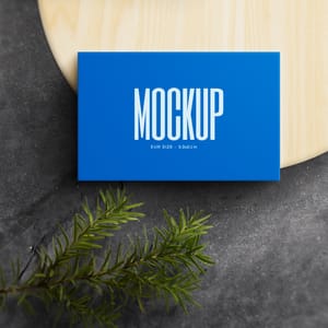 Blue Business Card Mockup