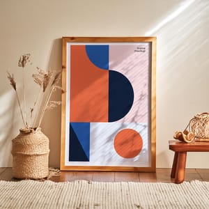 Boho Wood Frame Mockup