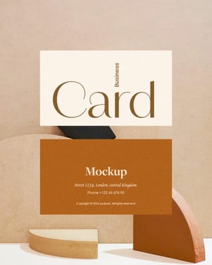 Business Card Mockup Boho Concept