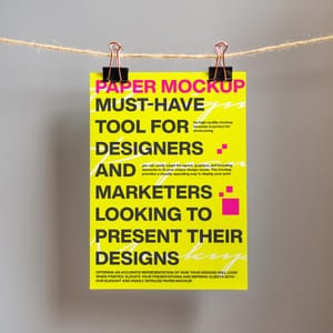 Hanging Paper Mockup