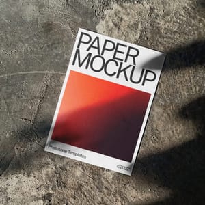 Paper Mockup with Natural Shadow Overlay