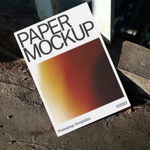 Realistic Close Up Paper Mockup