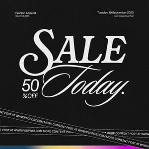 Sale Today 50% Off