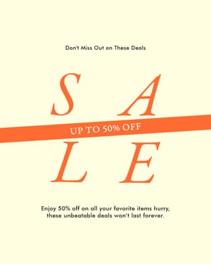 Sale Up to 50% Off