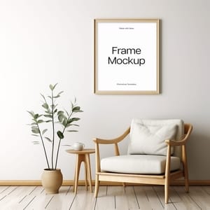 Simple Portrait Frame Mockup