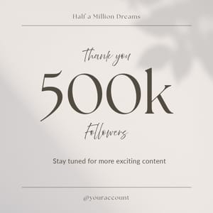 Thank You 500k Followers