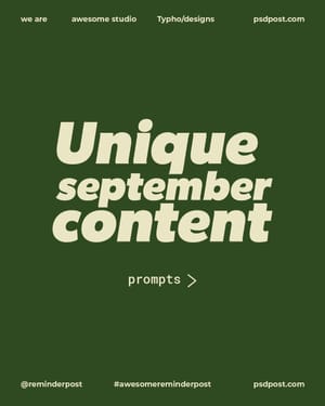 Unique September Content