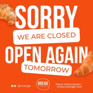 We Are Closed Orange