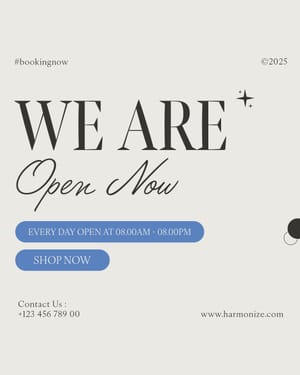 We Are Open Now Harmonize