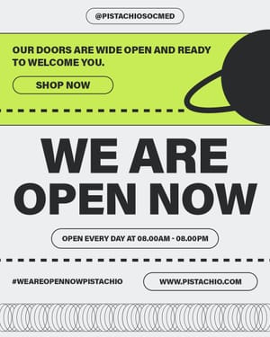 We Are Open Now Pistachio