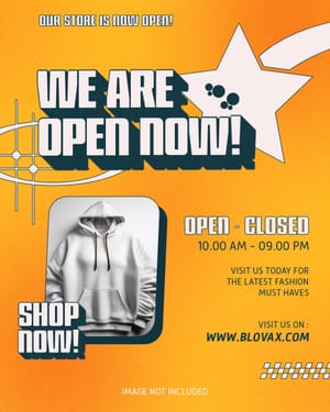 We Are Open Now Store Blovax