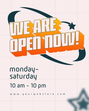 We Are Open Now Time Blovax