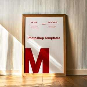 Wooden Frame Mockup with Sunlight