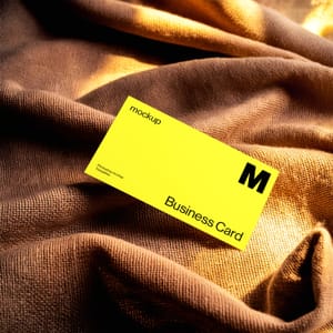 Yellow Business Card Mockup