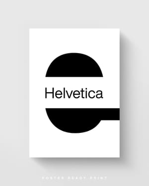 E Helvetica Poster