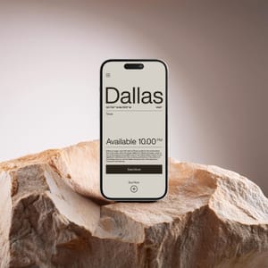 Minimal iPhone Stand On Stone