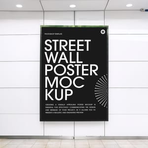 Subway Wall Poster Mockup