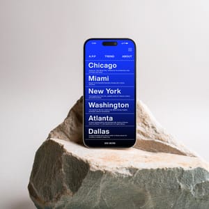 iPhone Mockup Stand On Stone