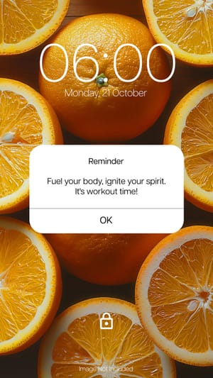 Reminder Story Notification Orange Background